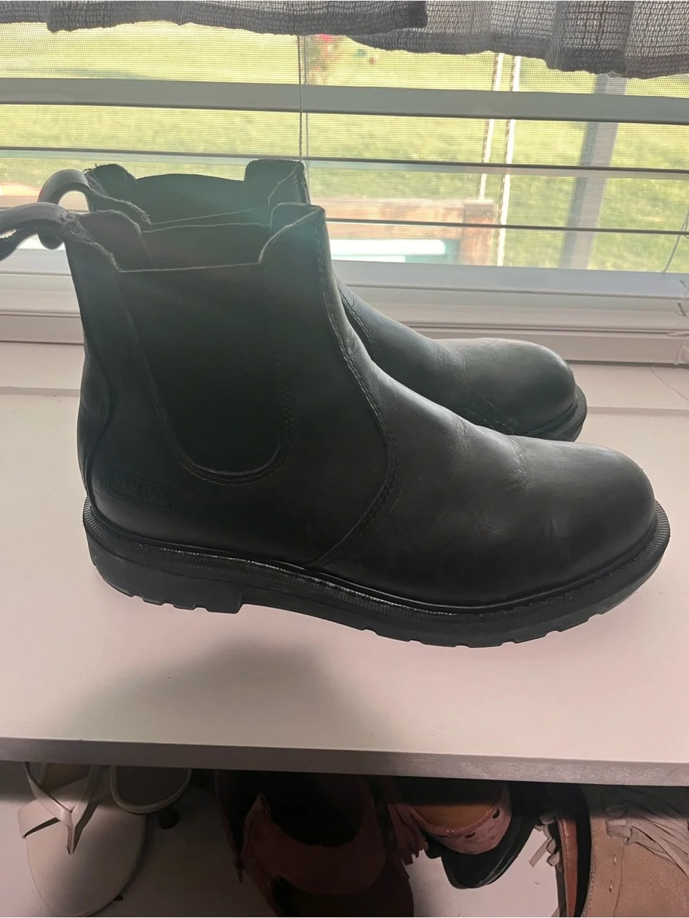 Men's Black Steeltoe Work Boots
